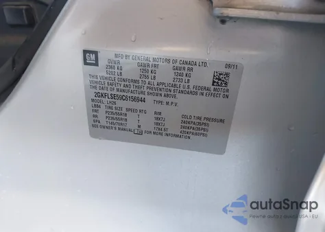 2012 GMC Terrain Sle-2 from USA, damaged, VIN 2GKFLSE59C6156944